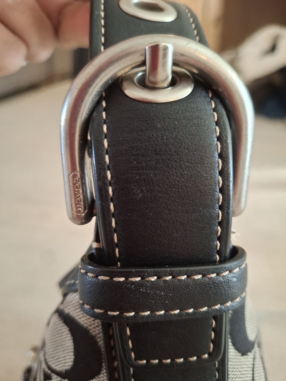 Coach Soho Signature Jacquard Hobo Shoulder Bag Black - Picture 6 of 8